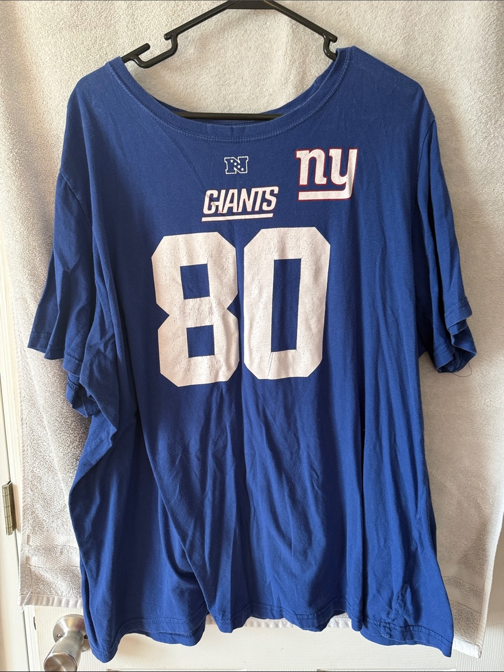 Majestic Blue New York Giants '80' Short Sleeve Tee
